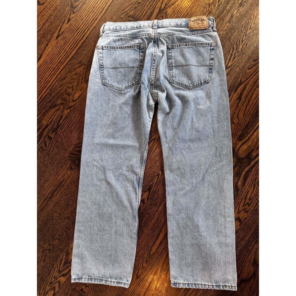 Signature by Levi Strauss Jeans Mens 36x29 Regular Fit Light Wash Straight Leg - Picture 4 of 6